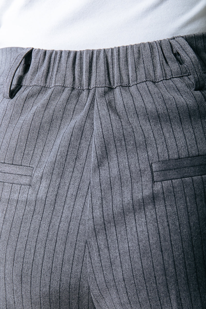 Rus Pinstripe Straight Pants | Grey
