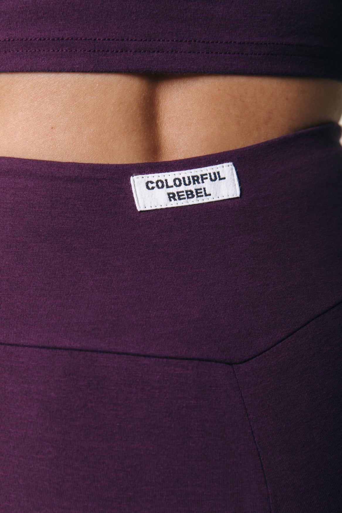 Fitted Flare Pants | Dark purple