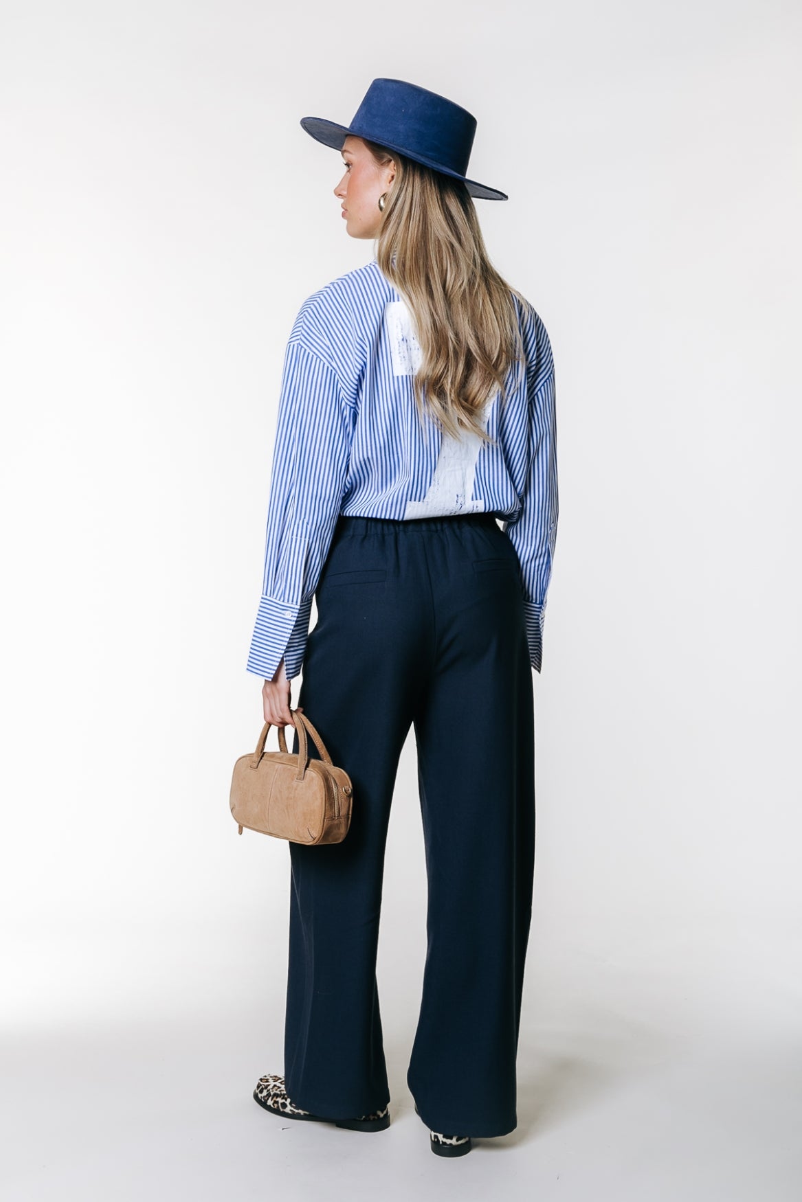 Giala Slouchy-Hose mit umgeschlagenem Saum | Dunkelblau