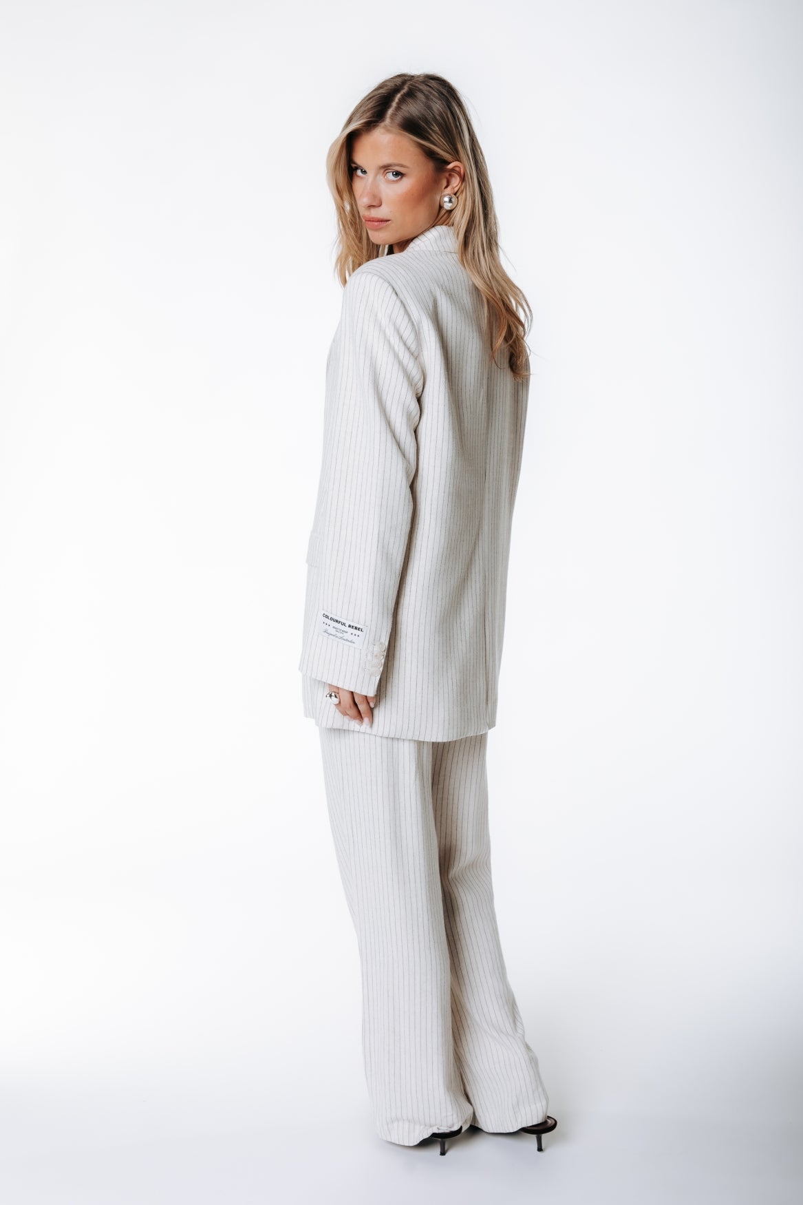 Russian Pinstripe Straight Pants | Off white