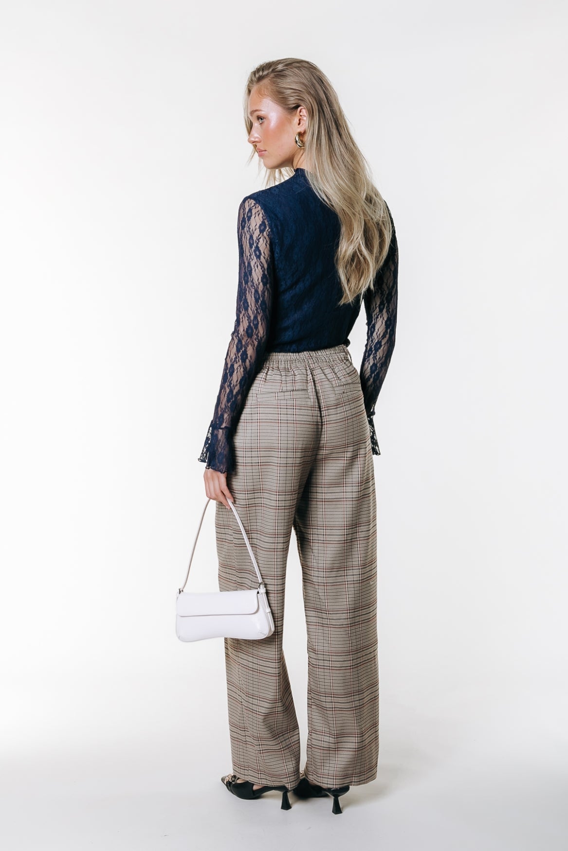 Isa Mid Rise Pleated Pants | Medium brown