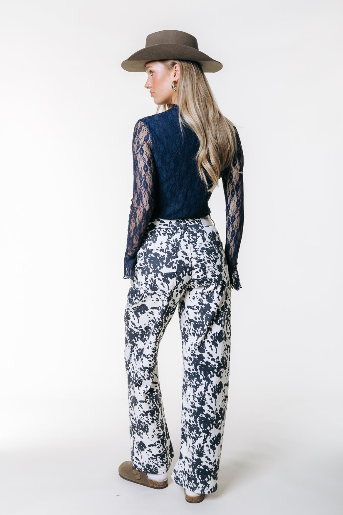 Tinsley Cow Denim Worker Pants | Beige