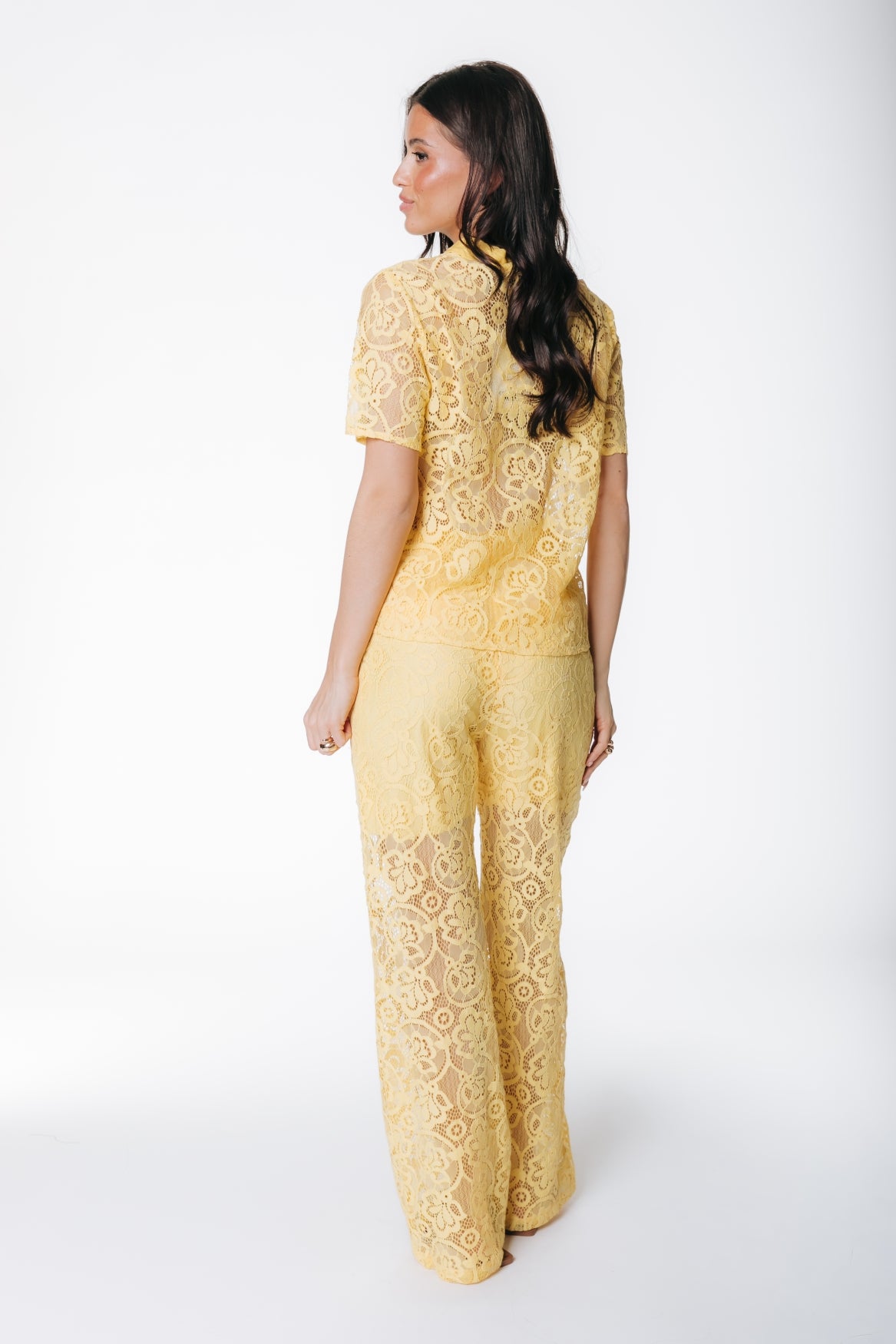 Melody Lace Pants | Warm yellow