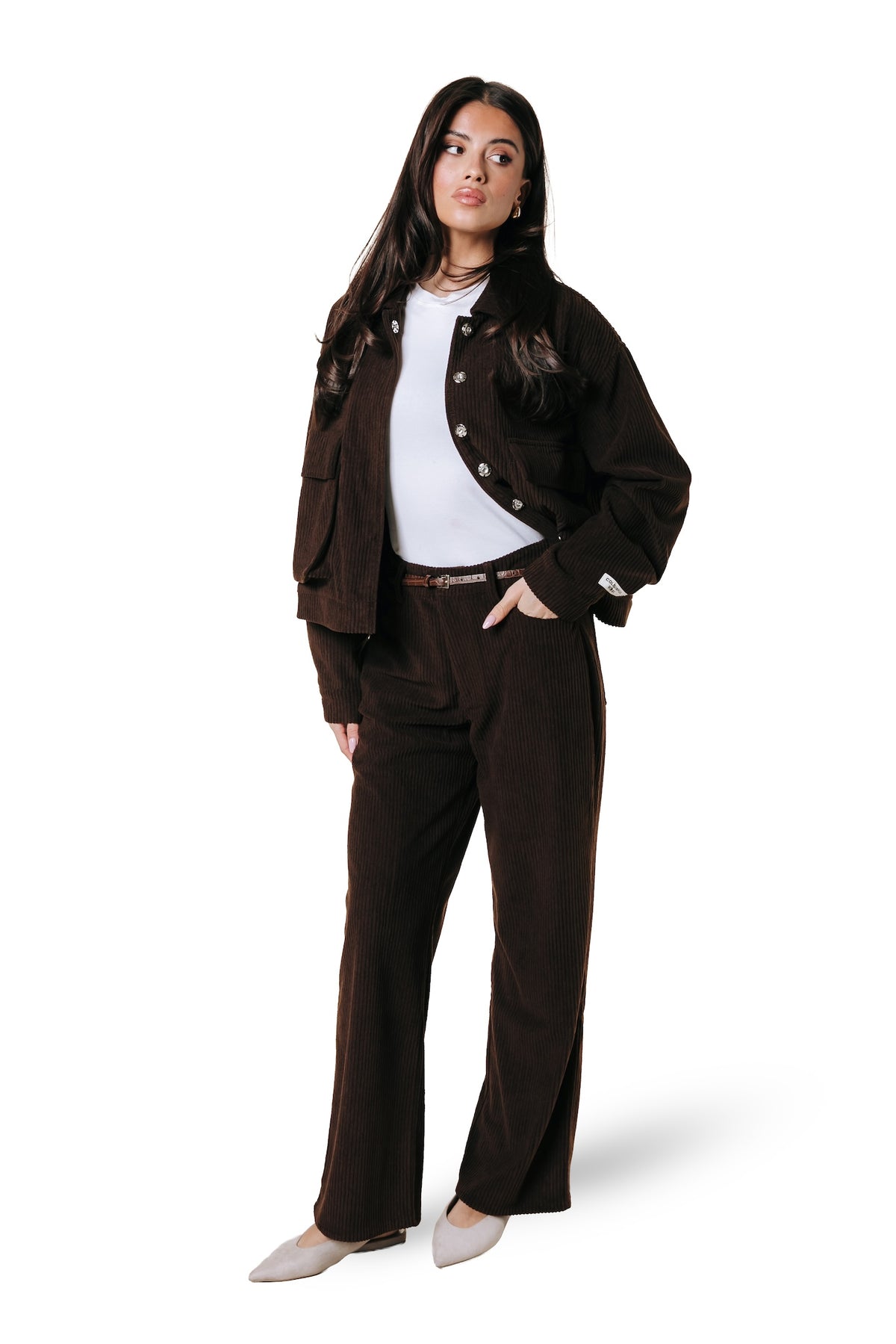 Gaias Corduroy Wide Leg Pants | Brown