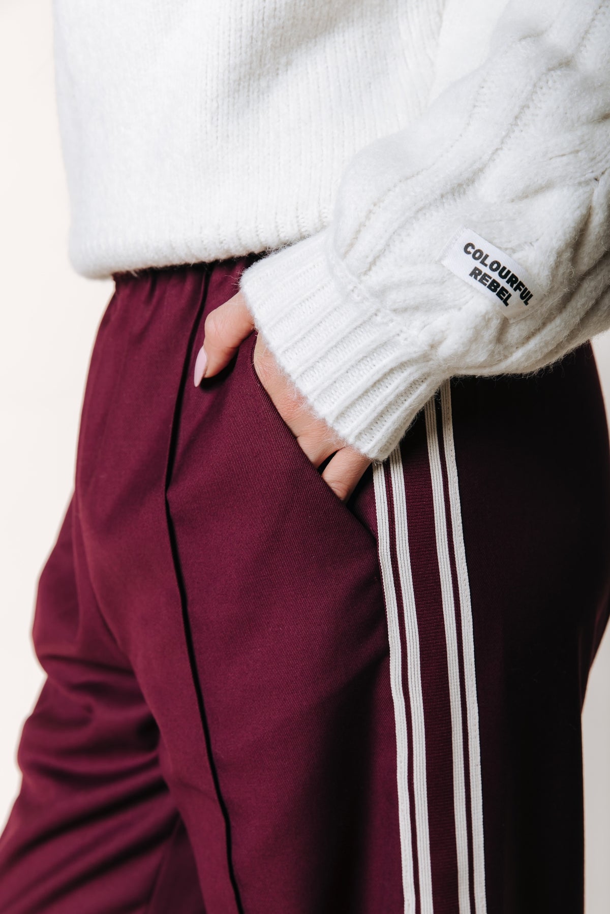 Tibby Tape Pants | Bordeaux