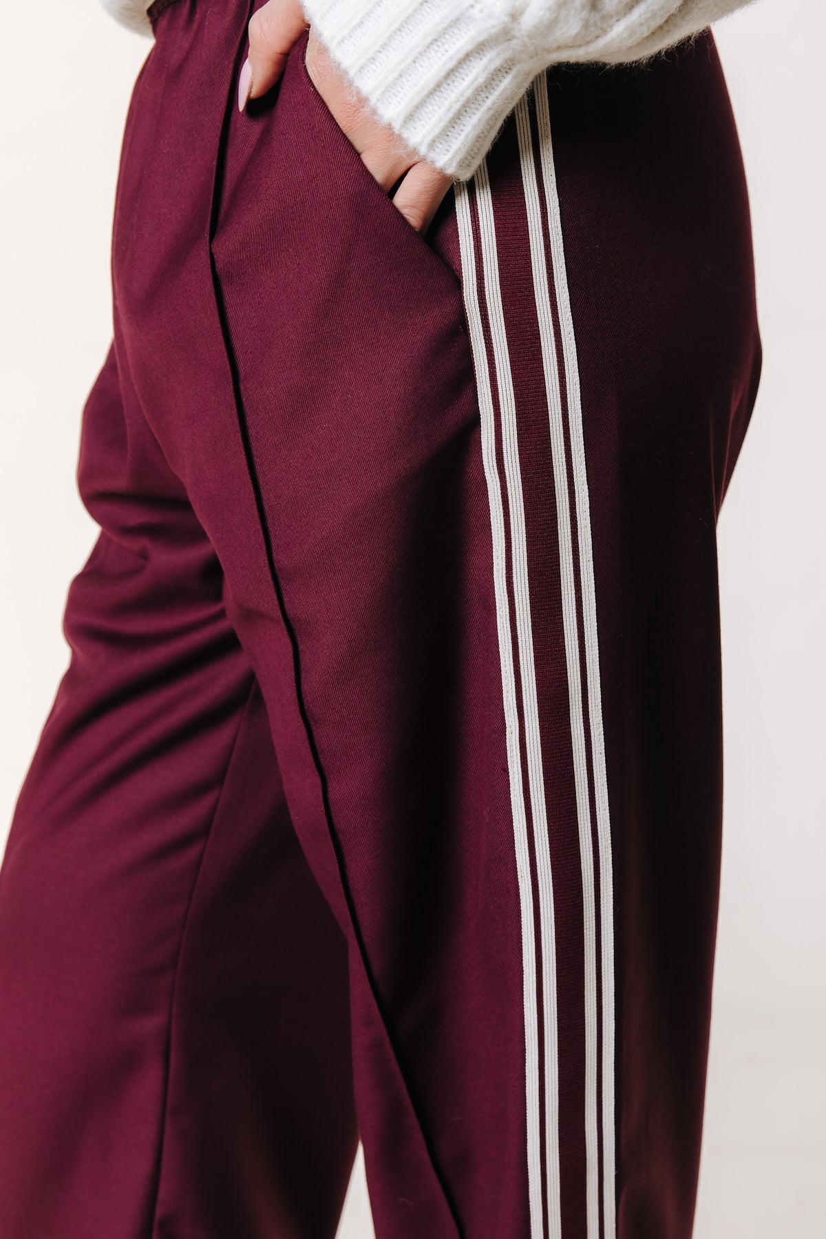 Tibby Tape Pants | Bordeaux
