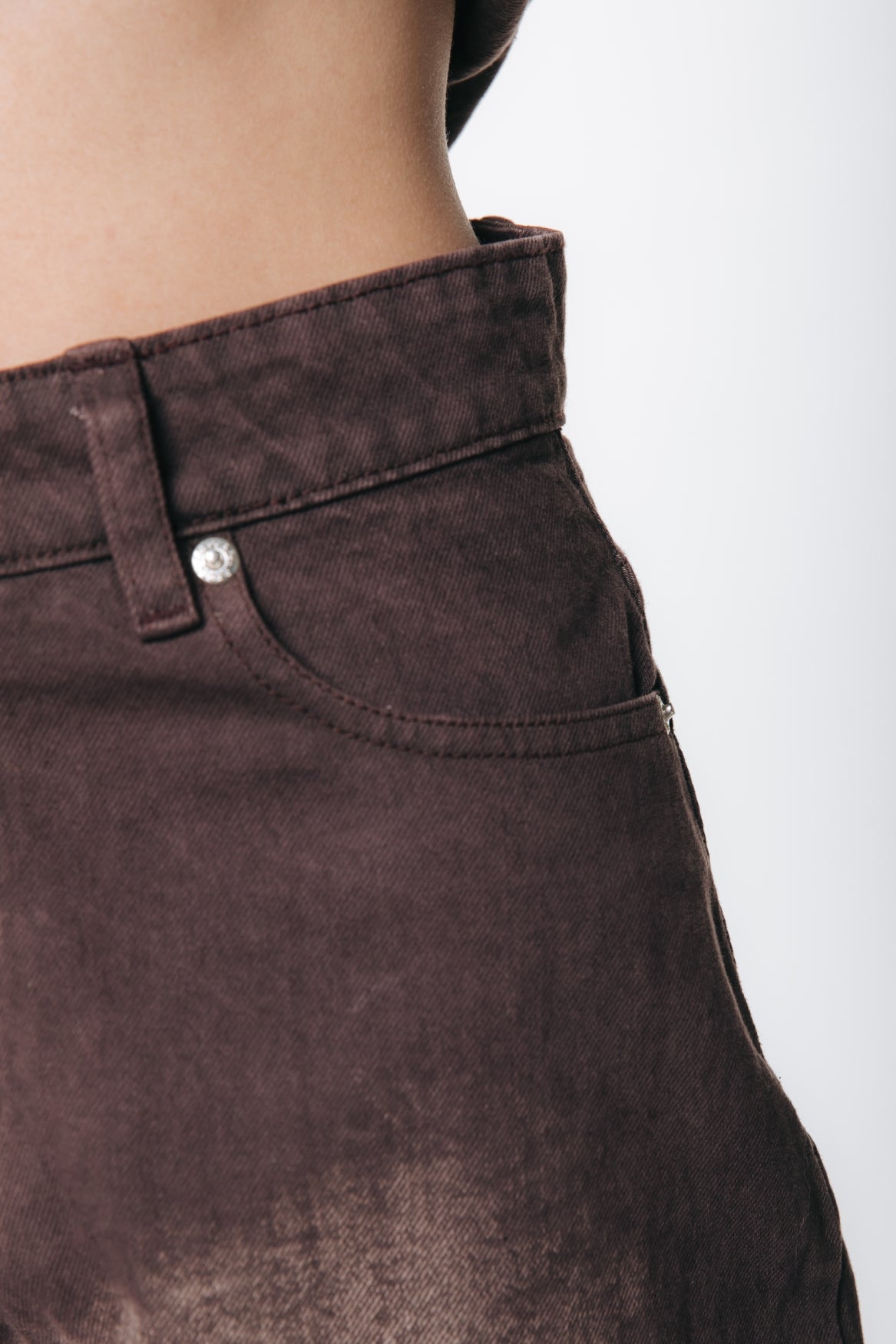 Jules Barrel High Rise Denim | Brown