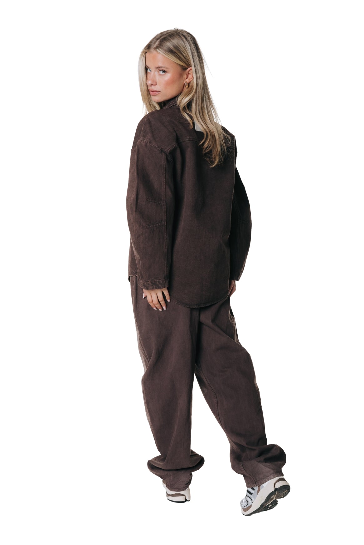 Jules Barrel High Rise Denim | Brown
