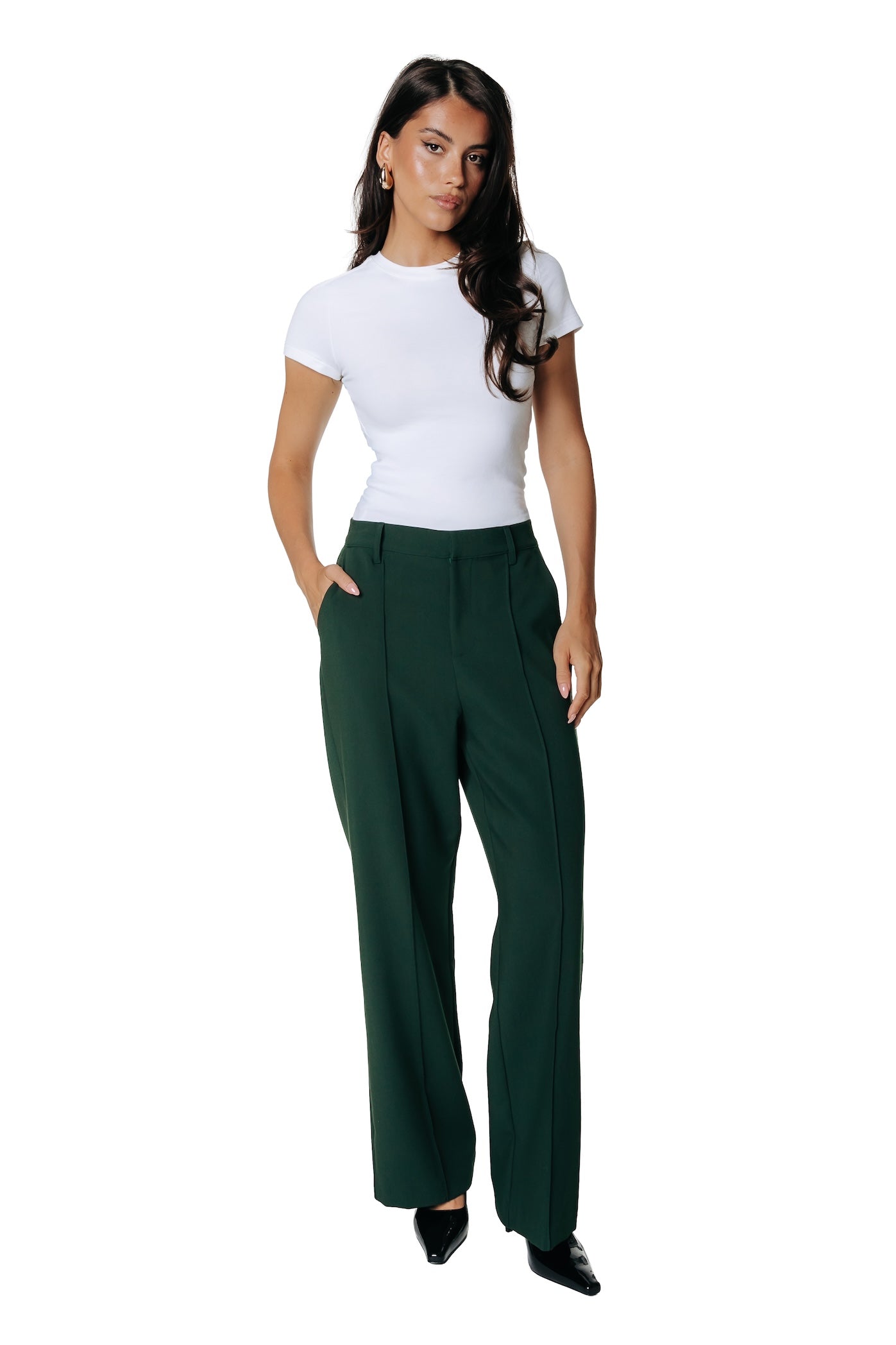 Rus Straight Pants | Dark green