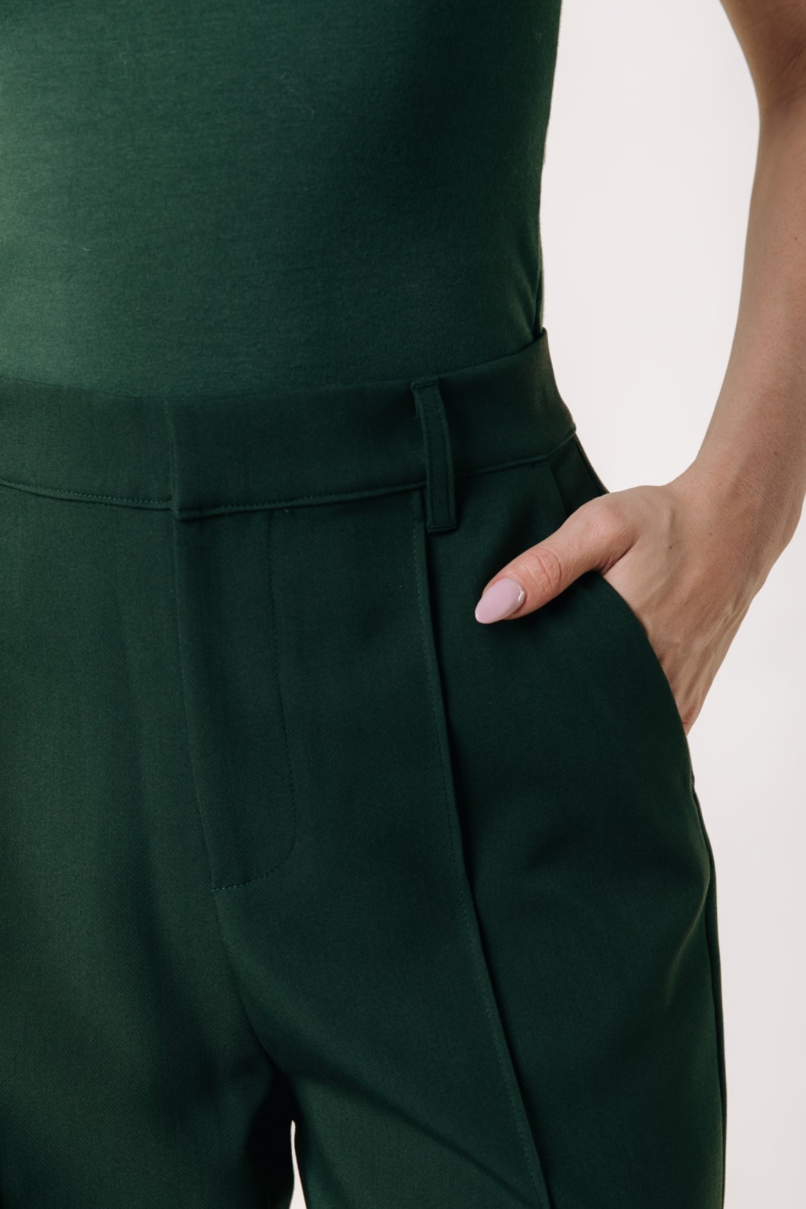 Rus Straight Pants | Dark green