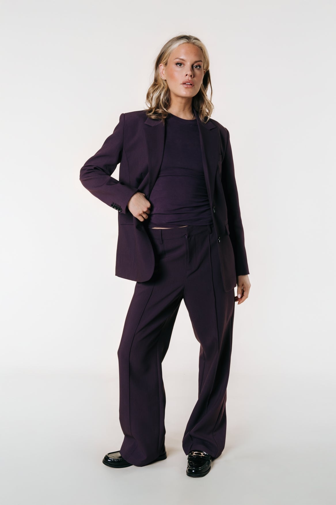 Rus Straight Pants | Dark purple