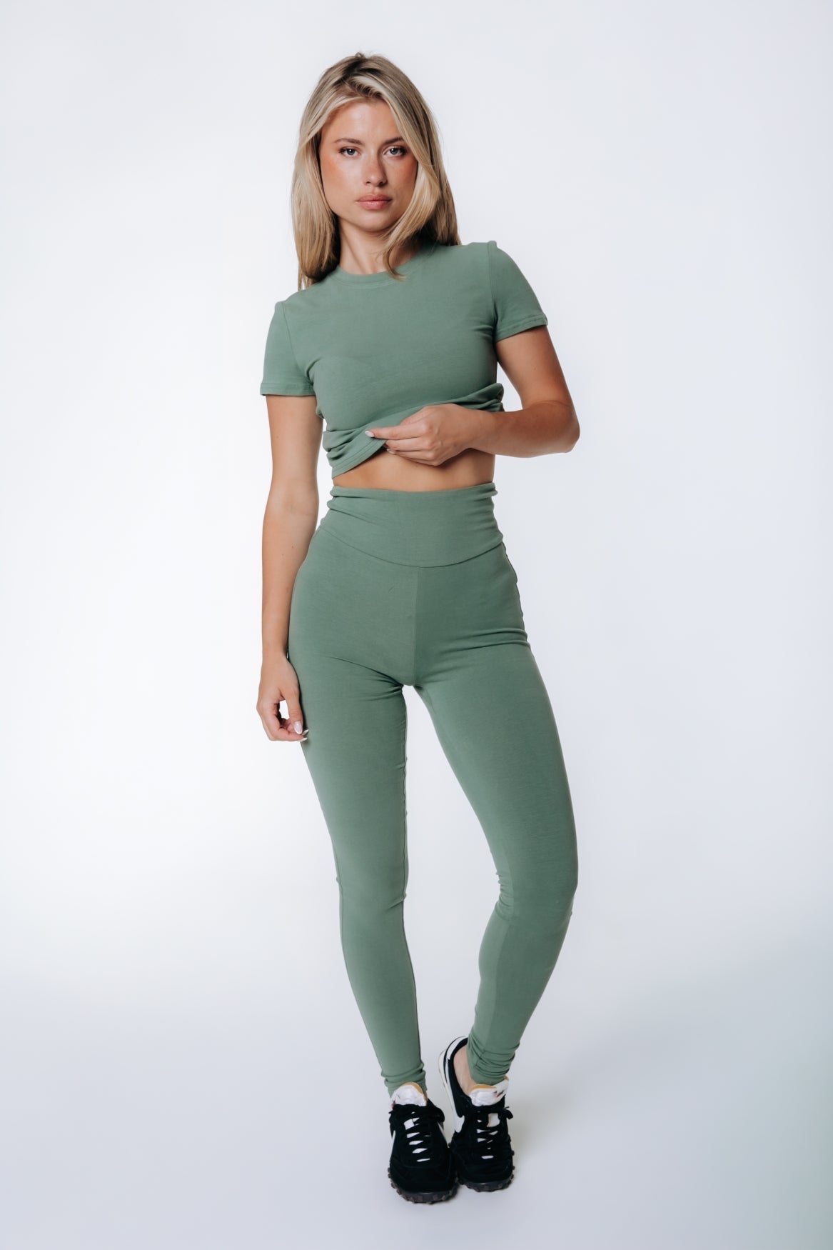 Fitted Pants | Olive Green