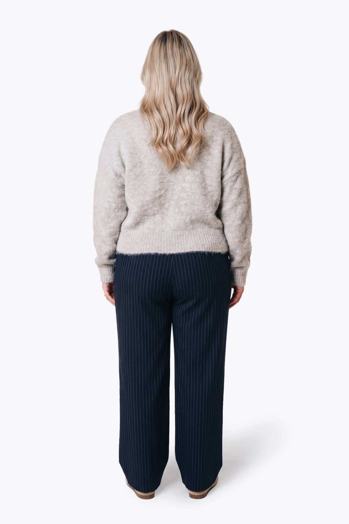 Rus Pinstripe Pants | Dark blue
