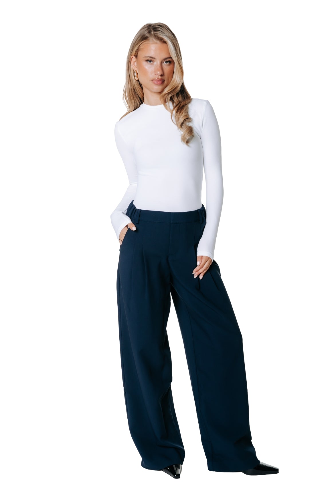 Maggy Tailored Pants | Dark Navy