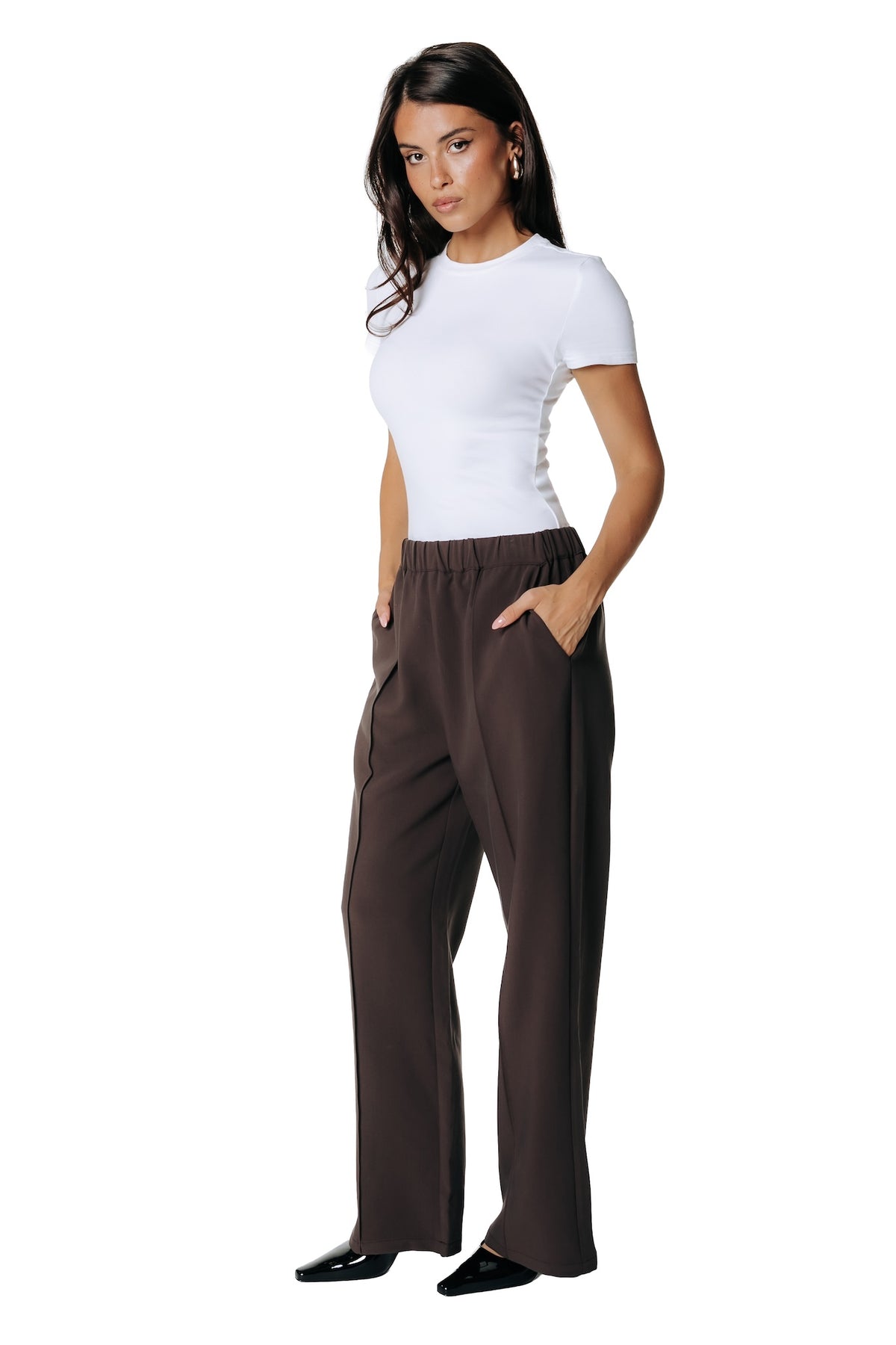 Vella Tailored Pants | Brown