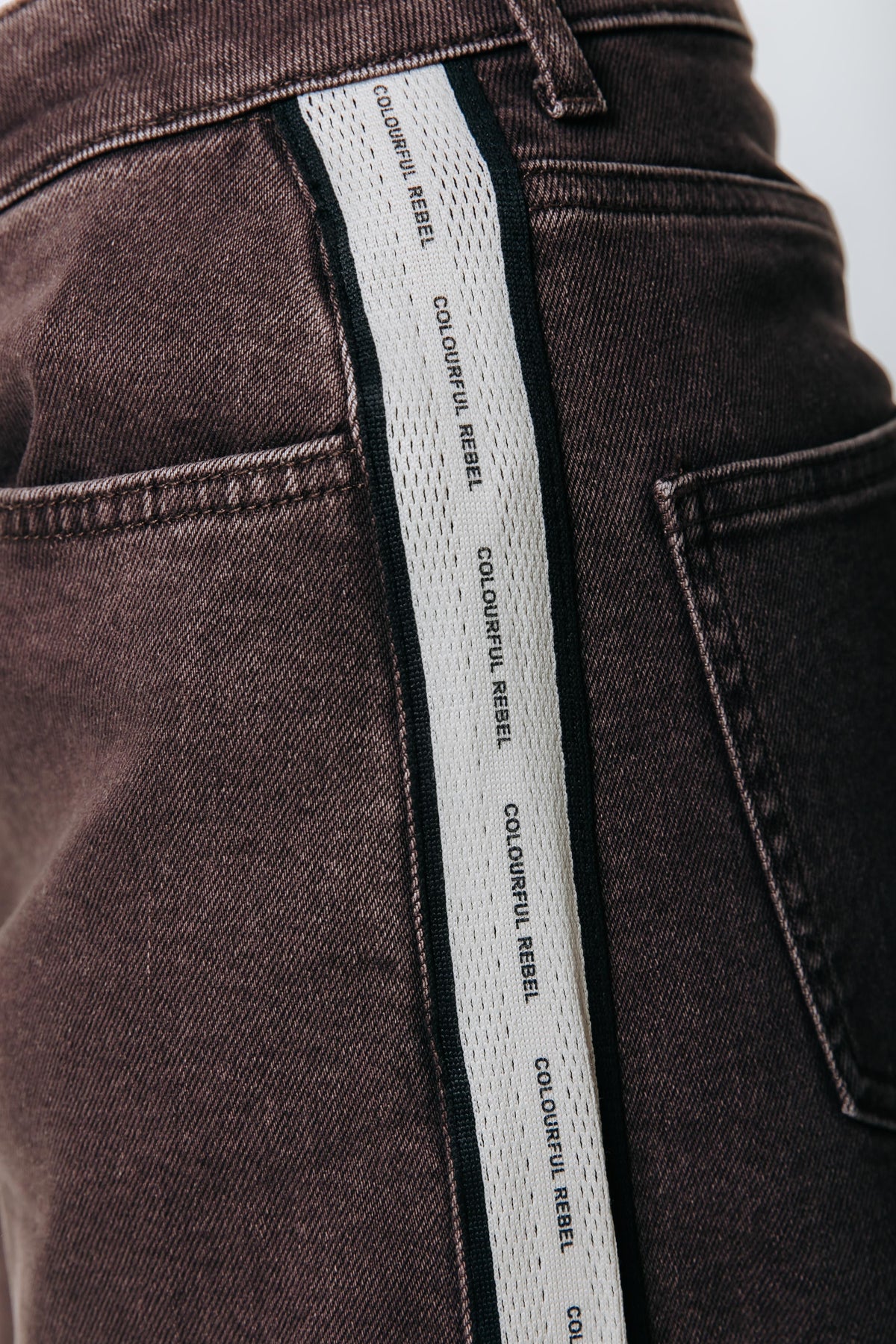 Gaias High Rise Straight Leg Denim | Brown Denim