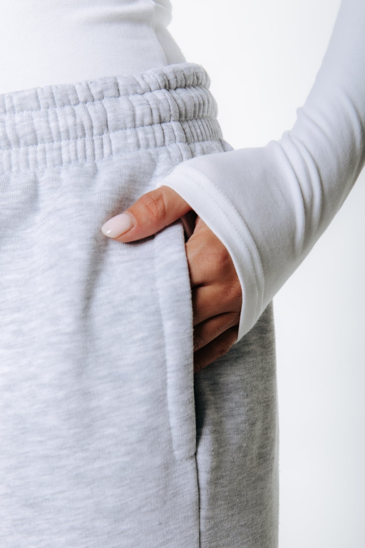 Label Sweatpants | Light grey melange