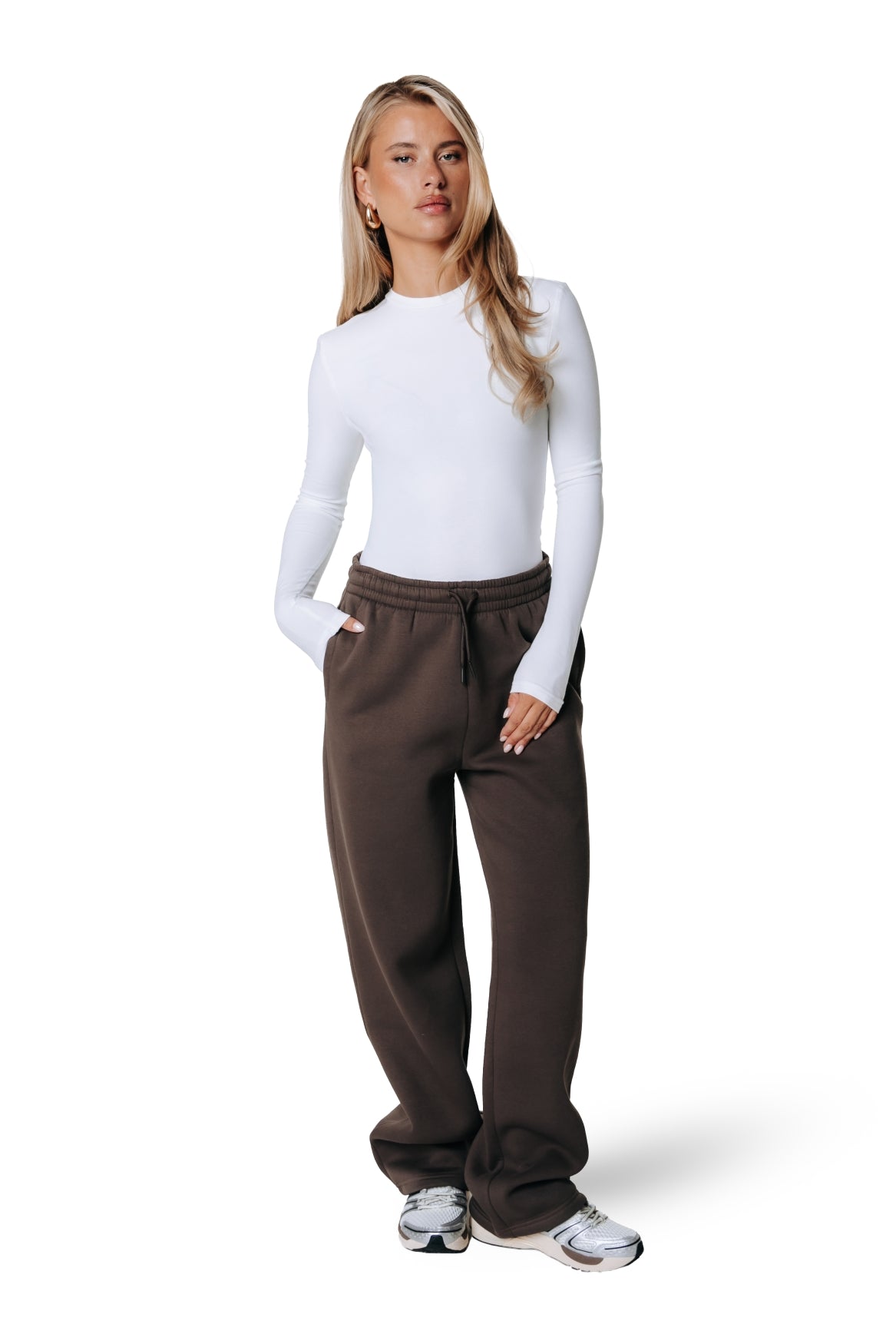 Label Sweatpants | Brown