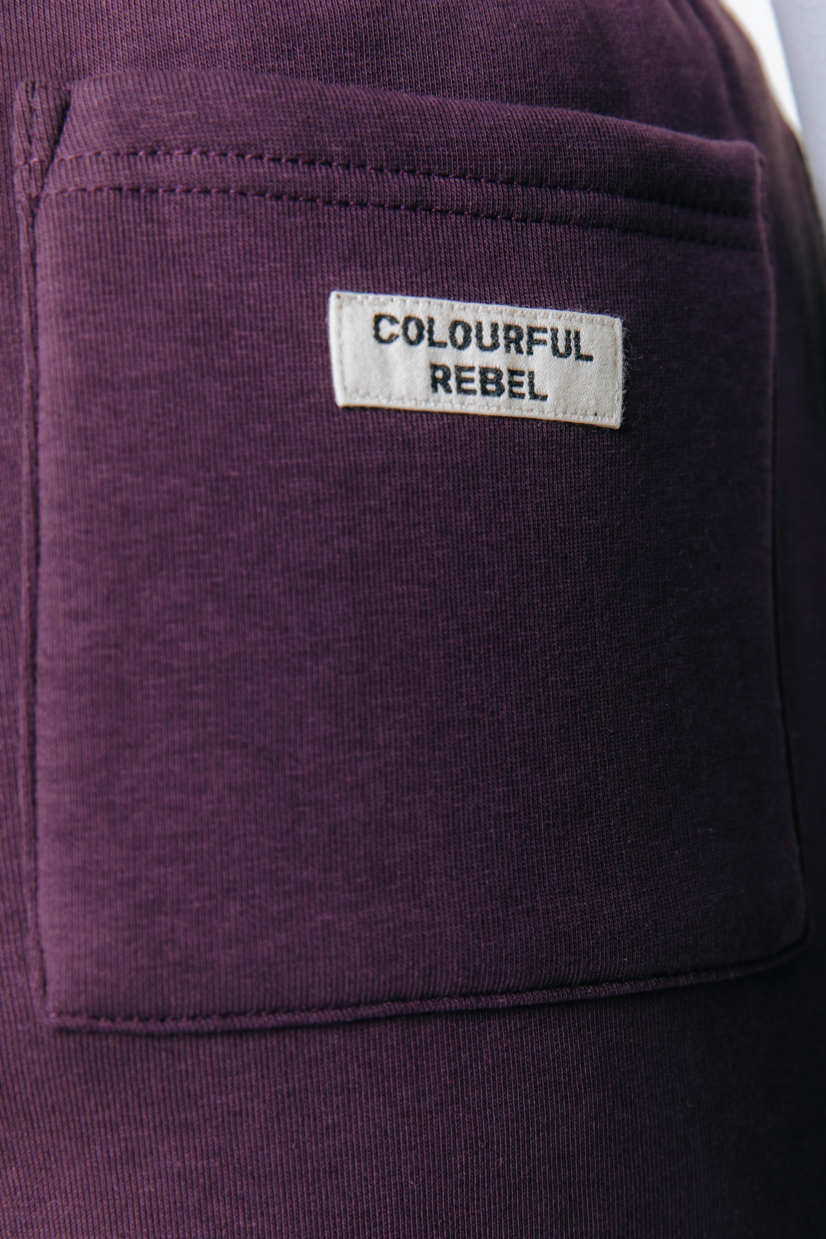 Label Sweatpants | Dark purple