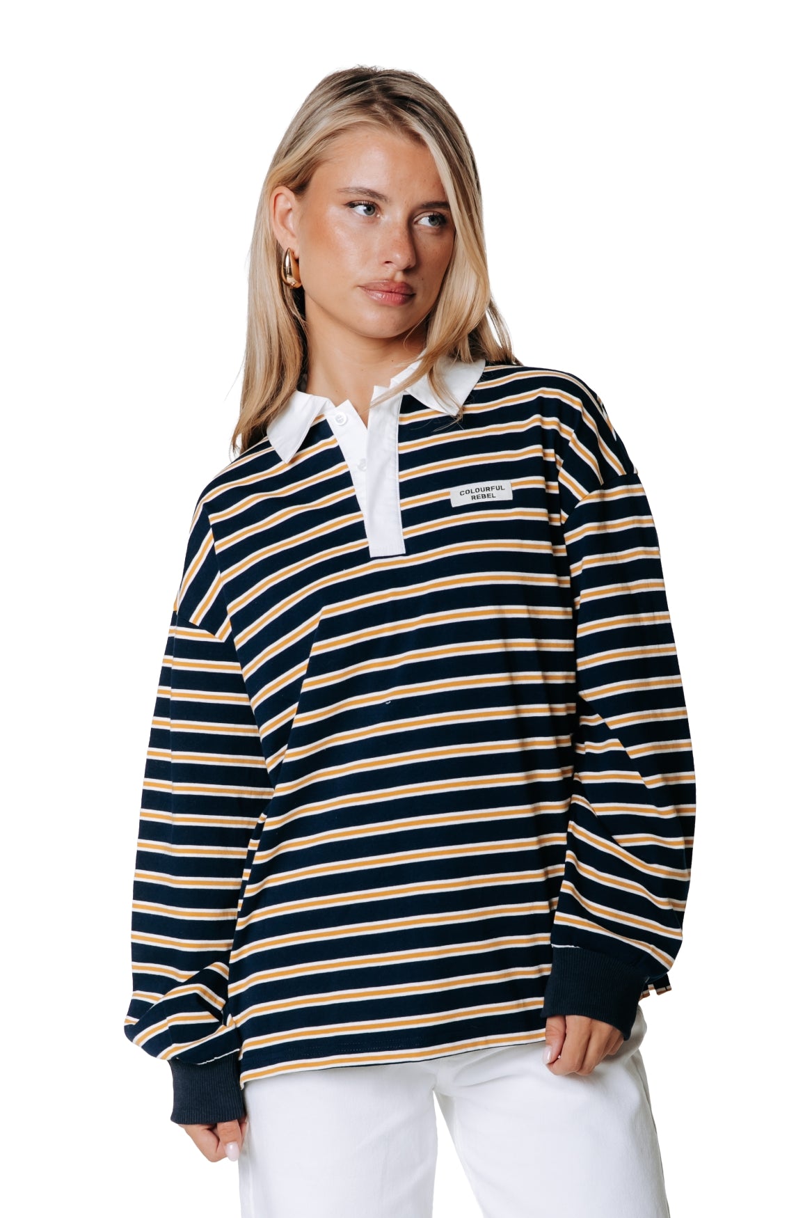 Skyler Striped Polo Longsleeve | Multicolor
