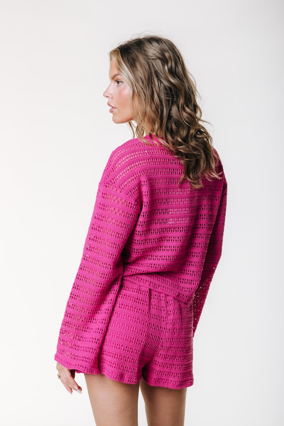 Norah Crochet Shorts | Dark Fuchsia