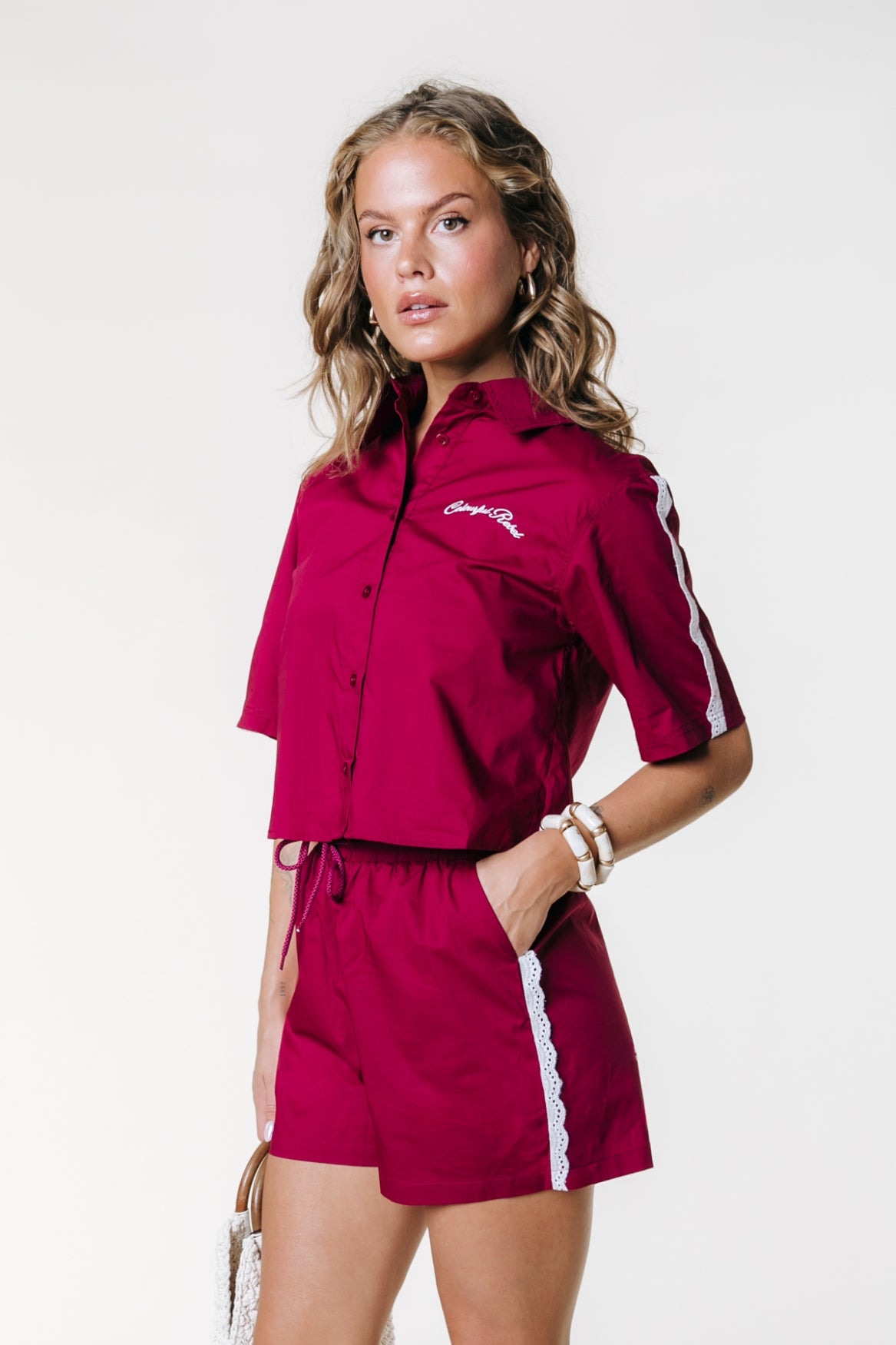 Jess Ruffle Short | Deep Burgundy