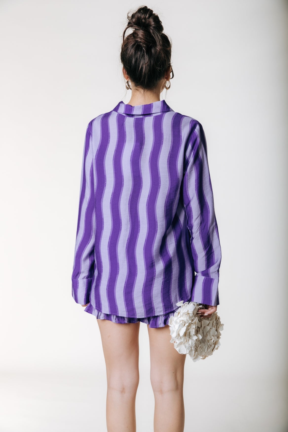 Sensa Wavy Stripe Short | Dark Lavender