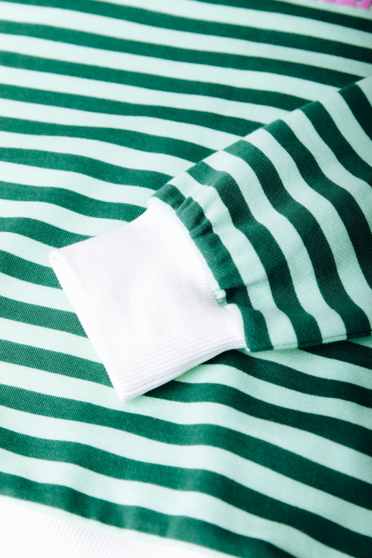 Contrast Cuff Sweat | Green
