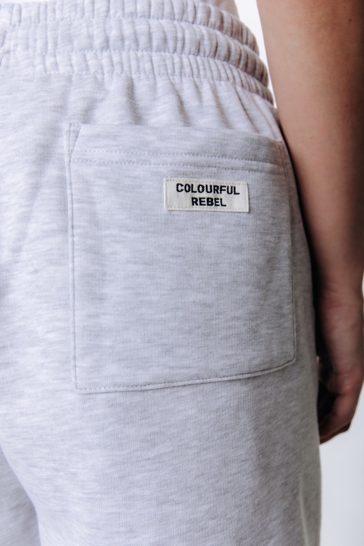 Label Sweatshorts | Light grey melange