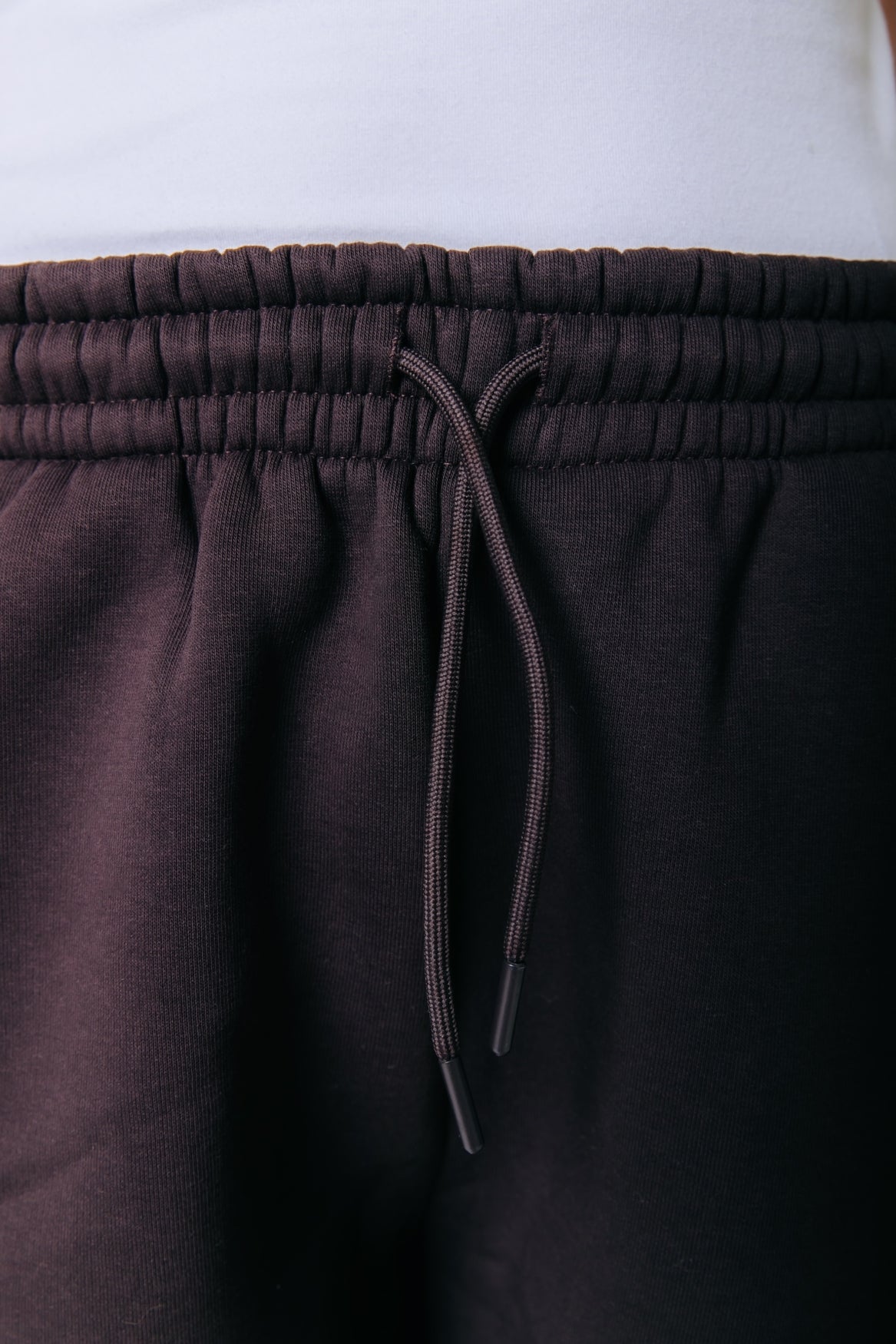 Label Sweatshorts | Darkest Brown