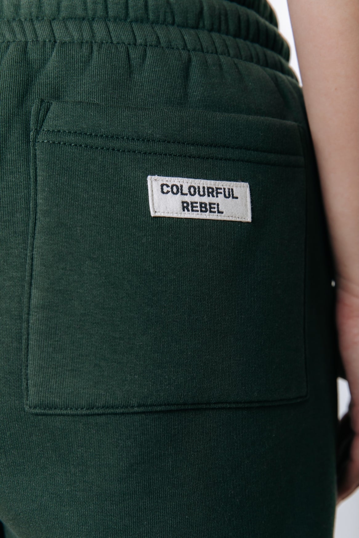Label Sweatshorts | Dark green