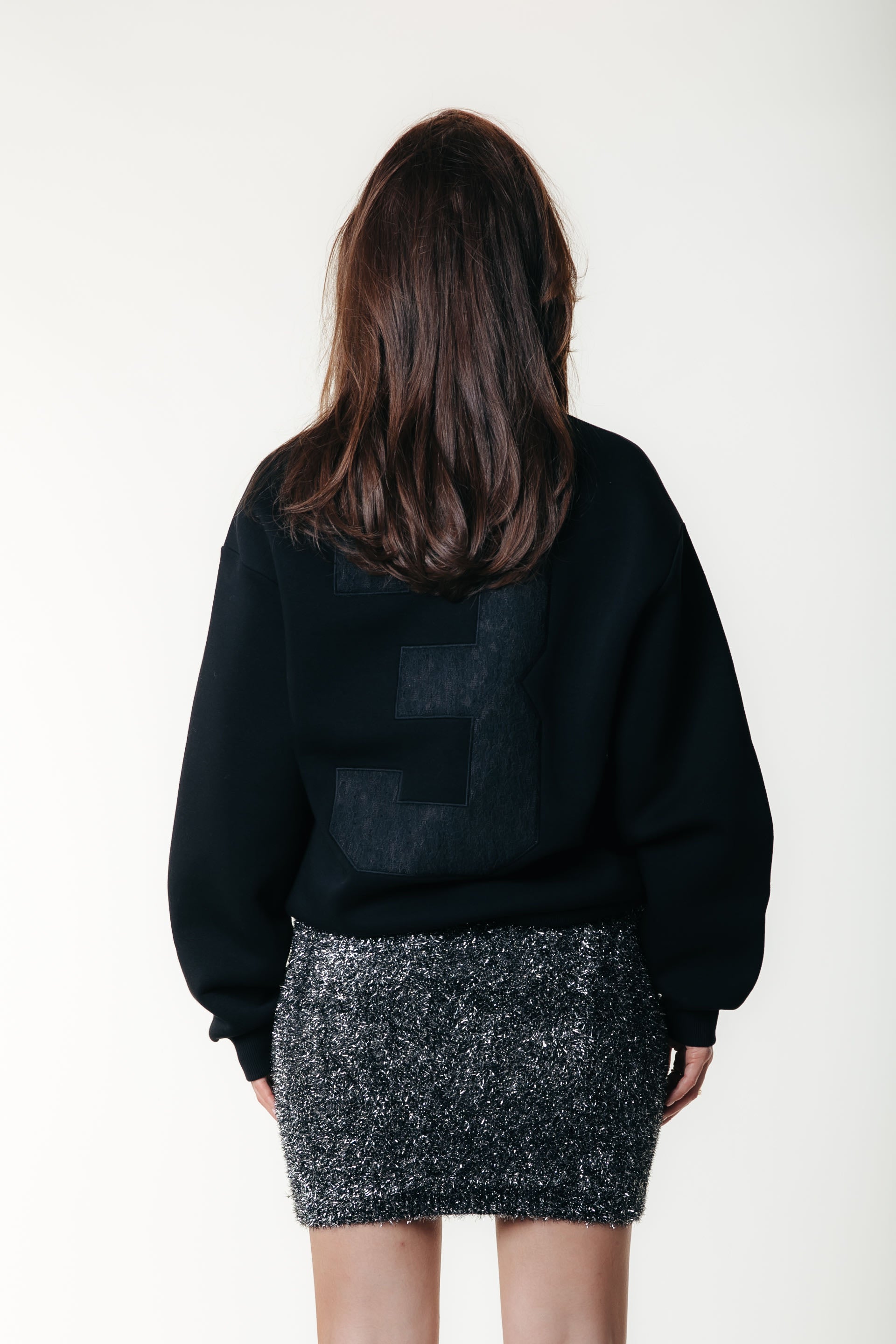 Inaya Lurex Rock | Metallic Silber