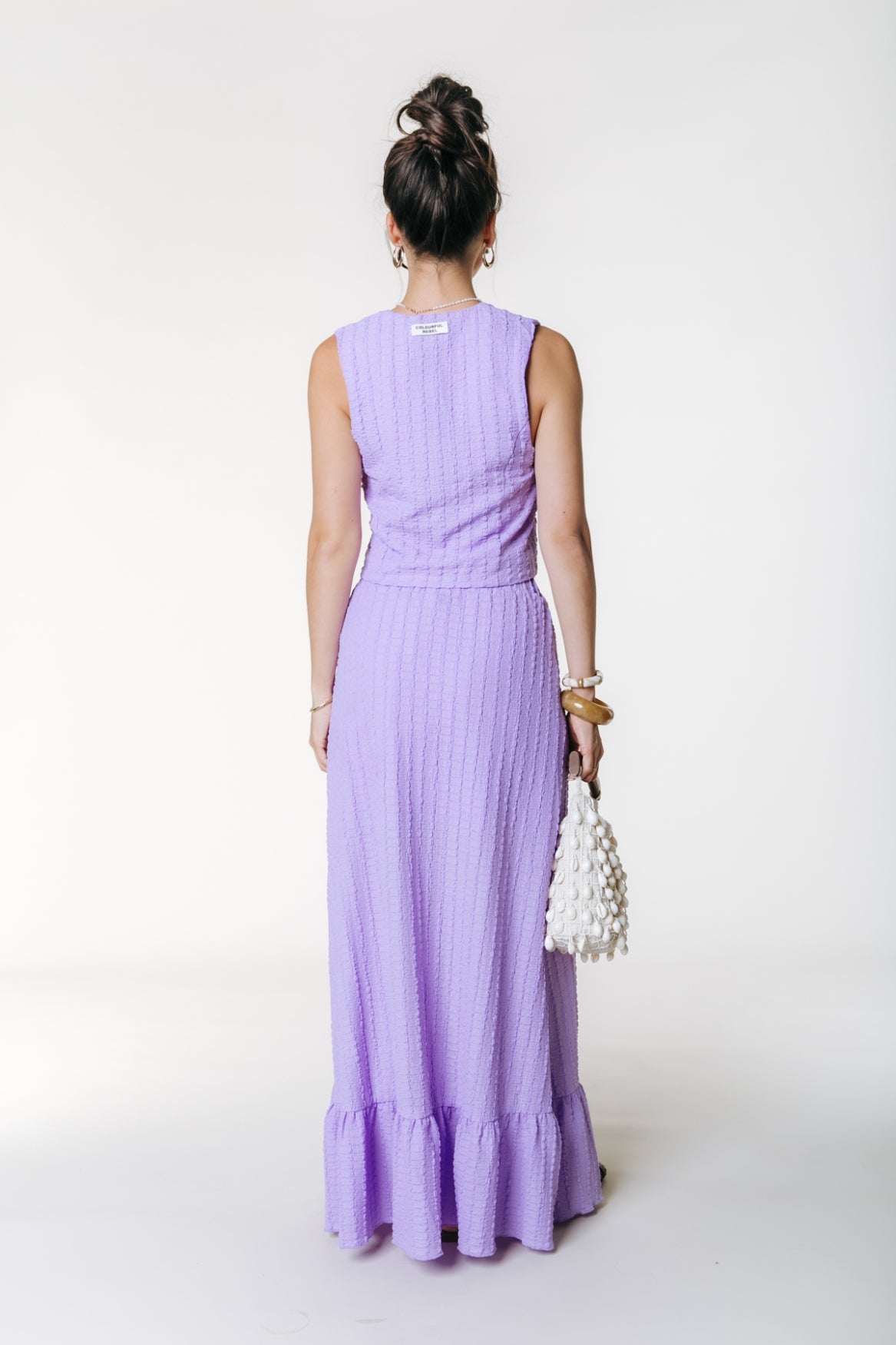 Yui Structure Maxi Skirt | Light Lavender