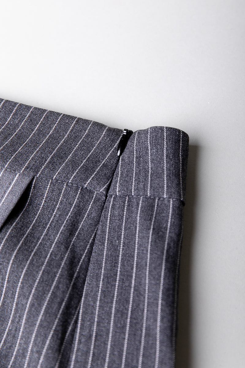 Ella Pinstripe Two Tone Skort | Grey