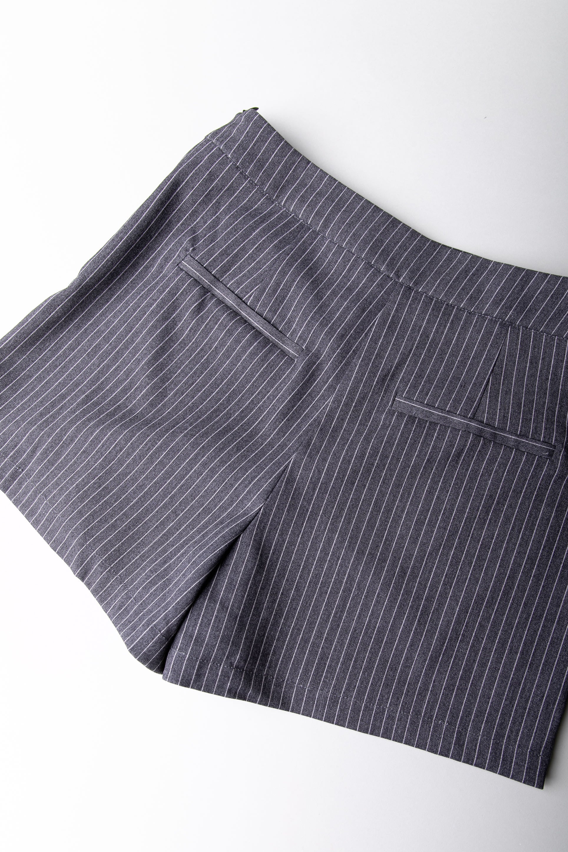 Ella Pinstripe Two Tone Skort | Grey