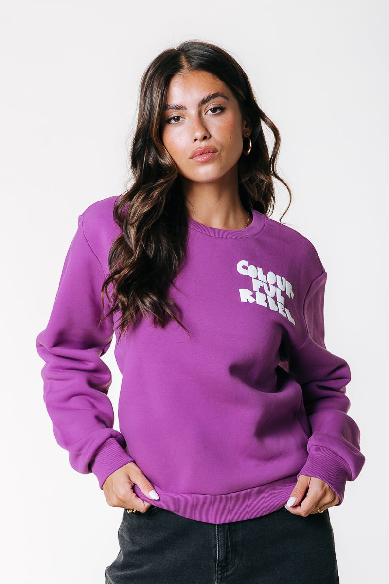 Wave-Logo-Sweat | Violettrosa