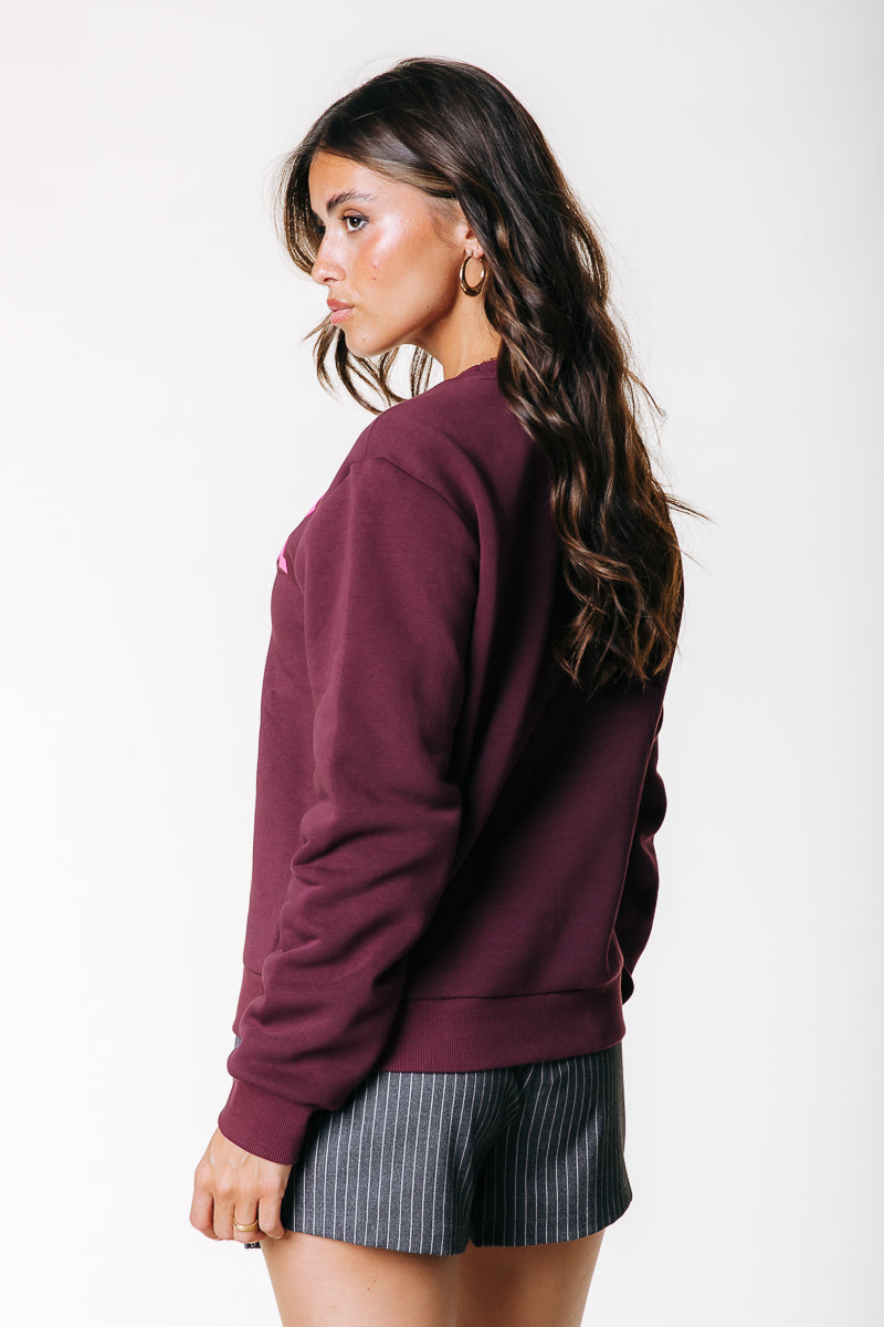 Wave Logo Sweat | Port Red