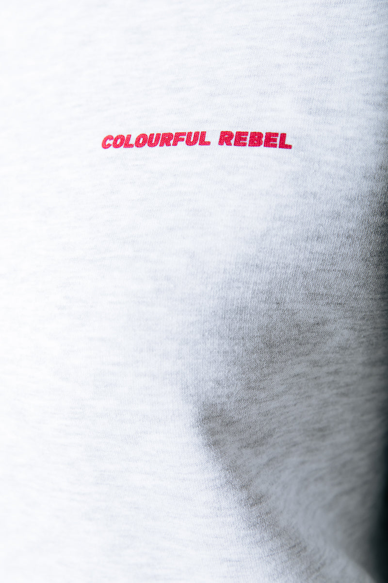 Flower Square Sweat | Hellgrau-Melange