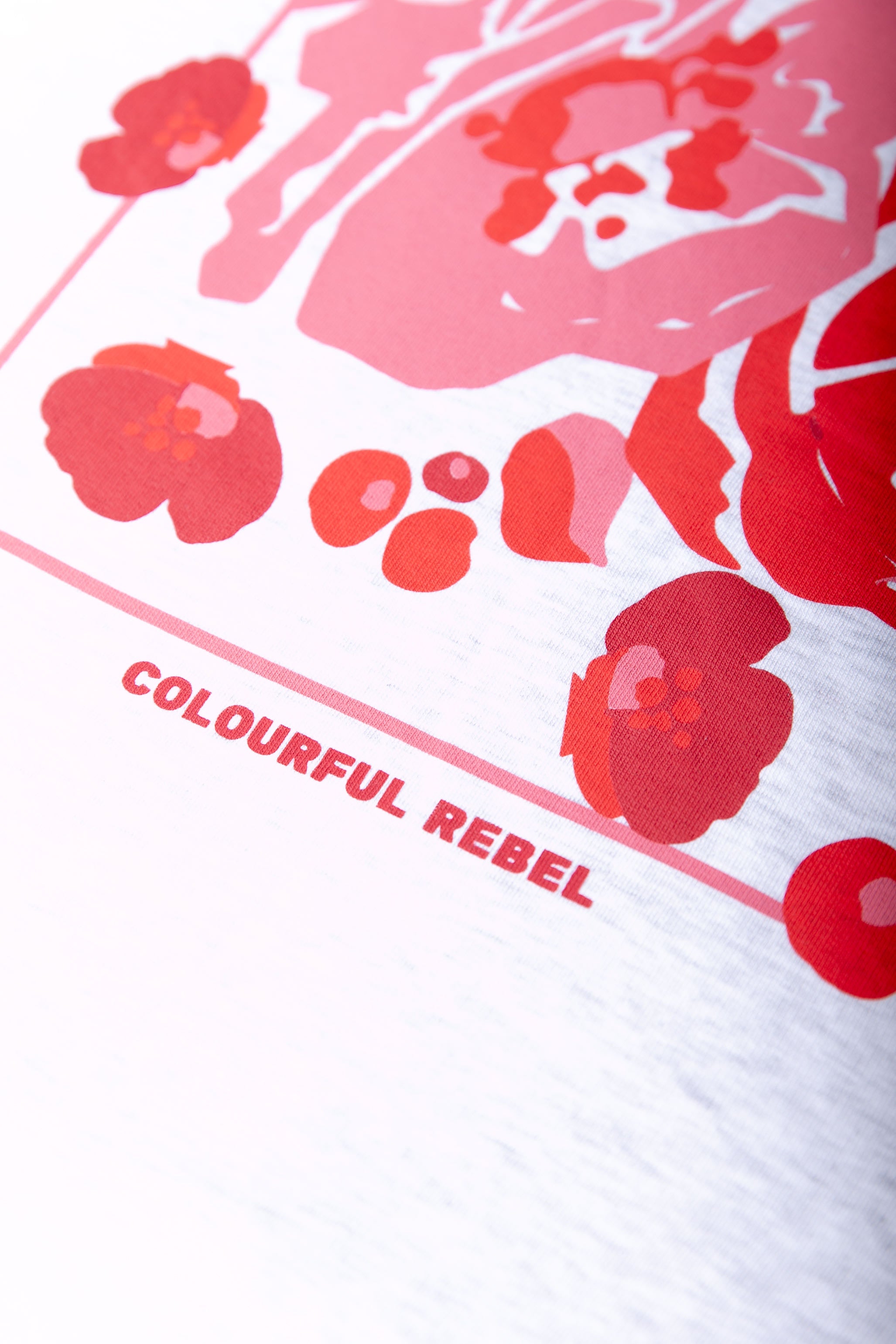 Flower Square Sweat | Hellgrau-Melange