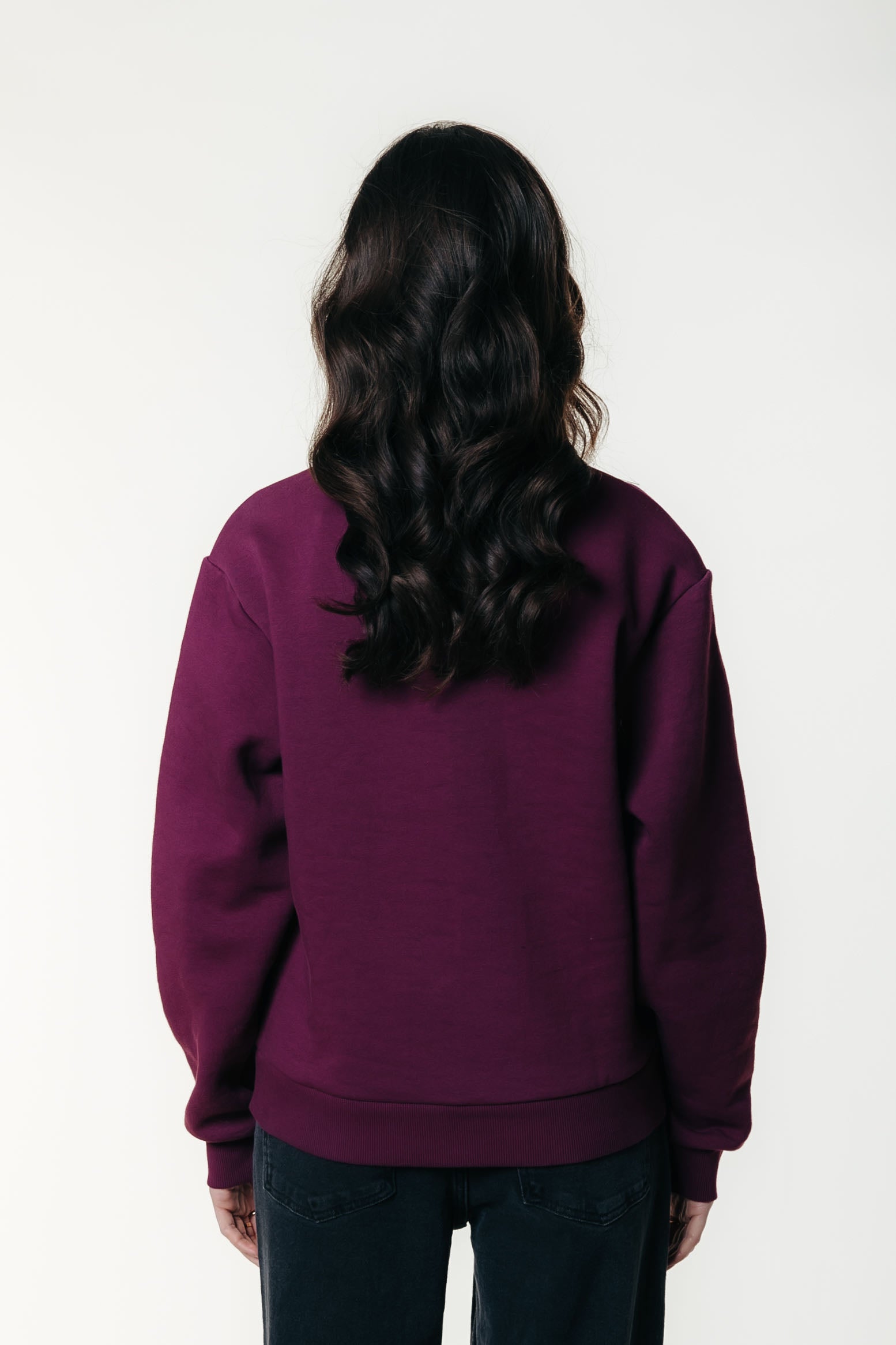 Lurex Logo Sweat | Merlot Red