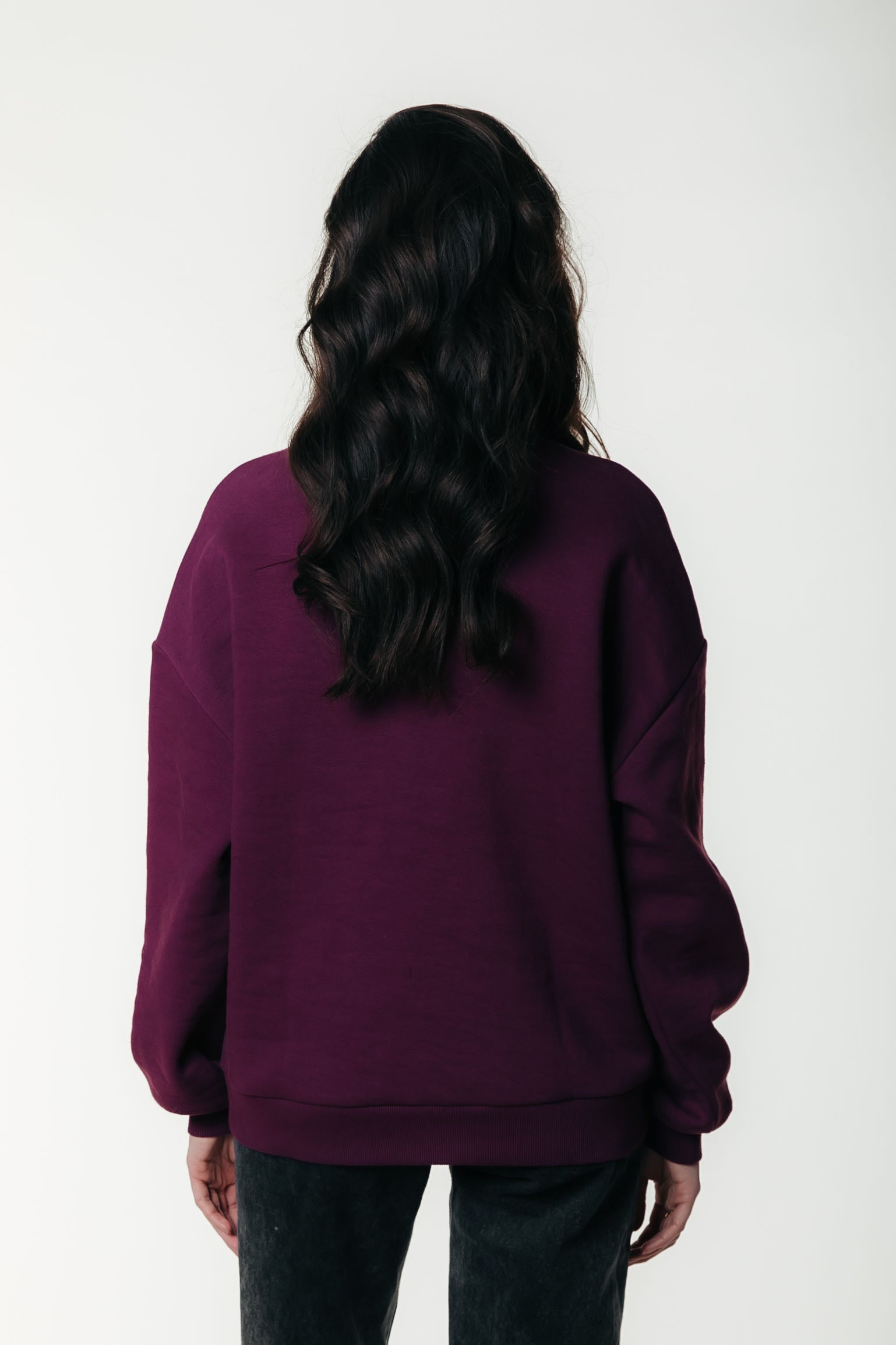 Rebel Patch Sweat | Merlot Red