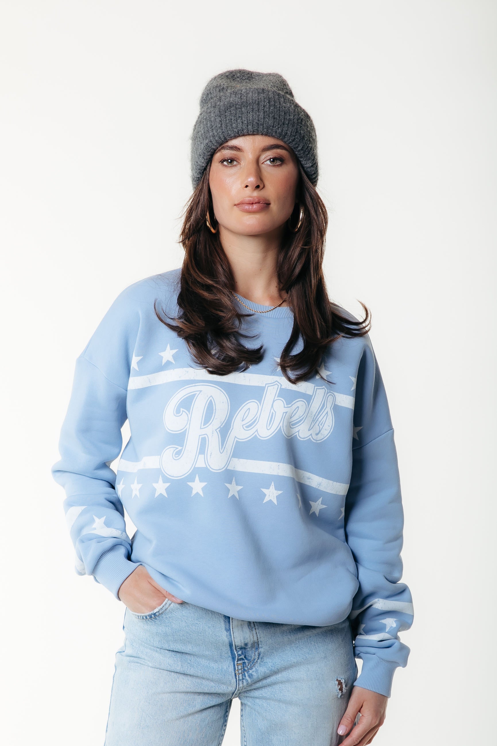 Rebels Stars Sweatshirt | Halogen Blue