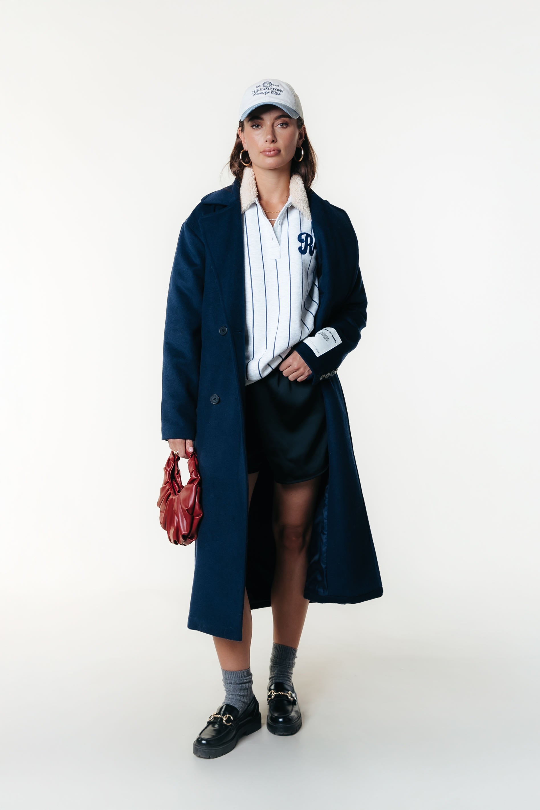 Baseball Contrast Collar Sweat | Light grey melange