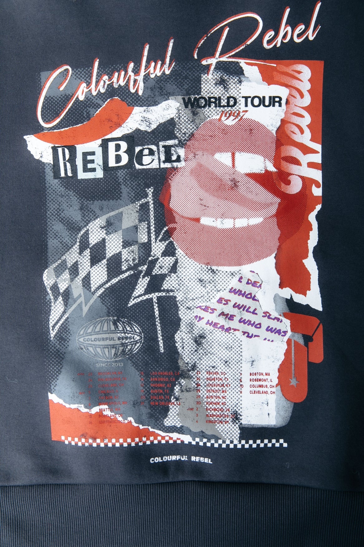 Collage Sweat | Off black / Washed black