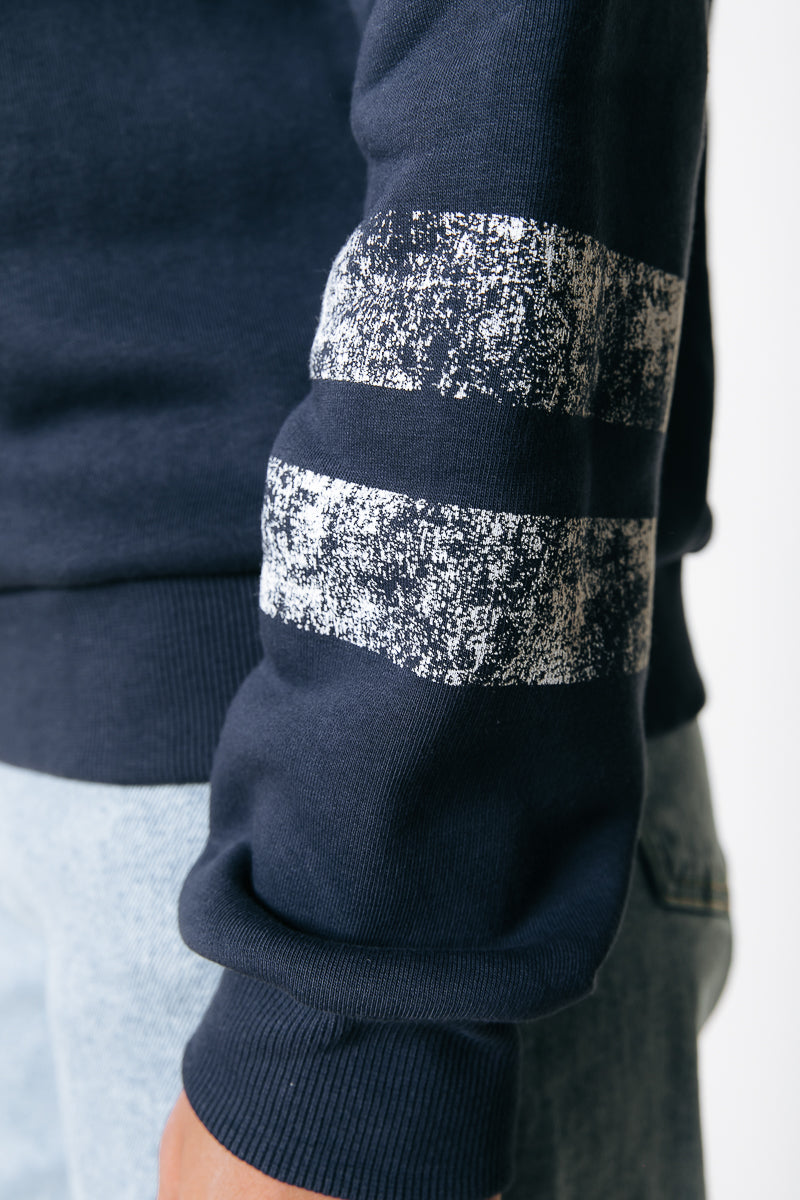 Varsity Zip Sweat | Navy