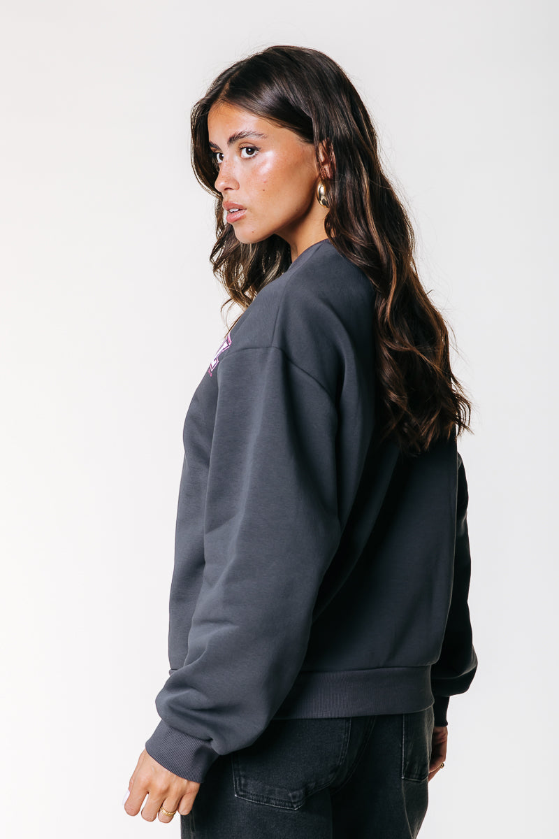 Western Logo Sweat | Dark grey