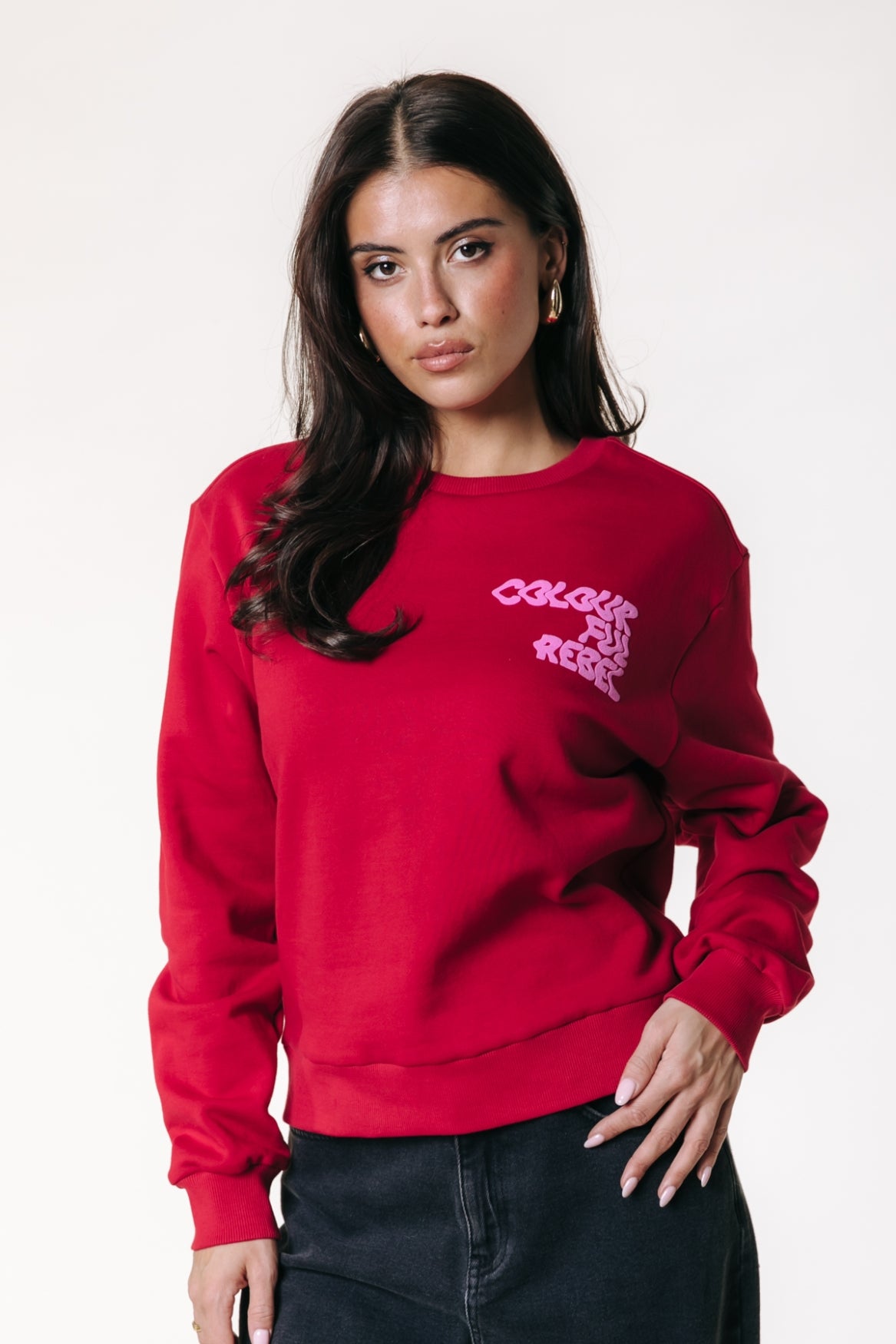 Puff Logo Relaxed Sweatshirt | Red