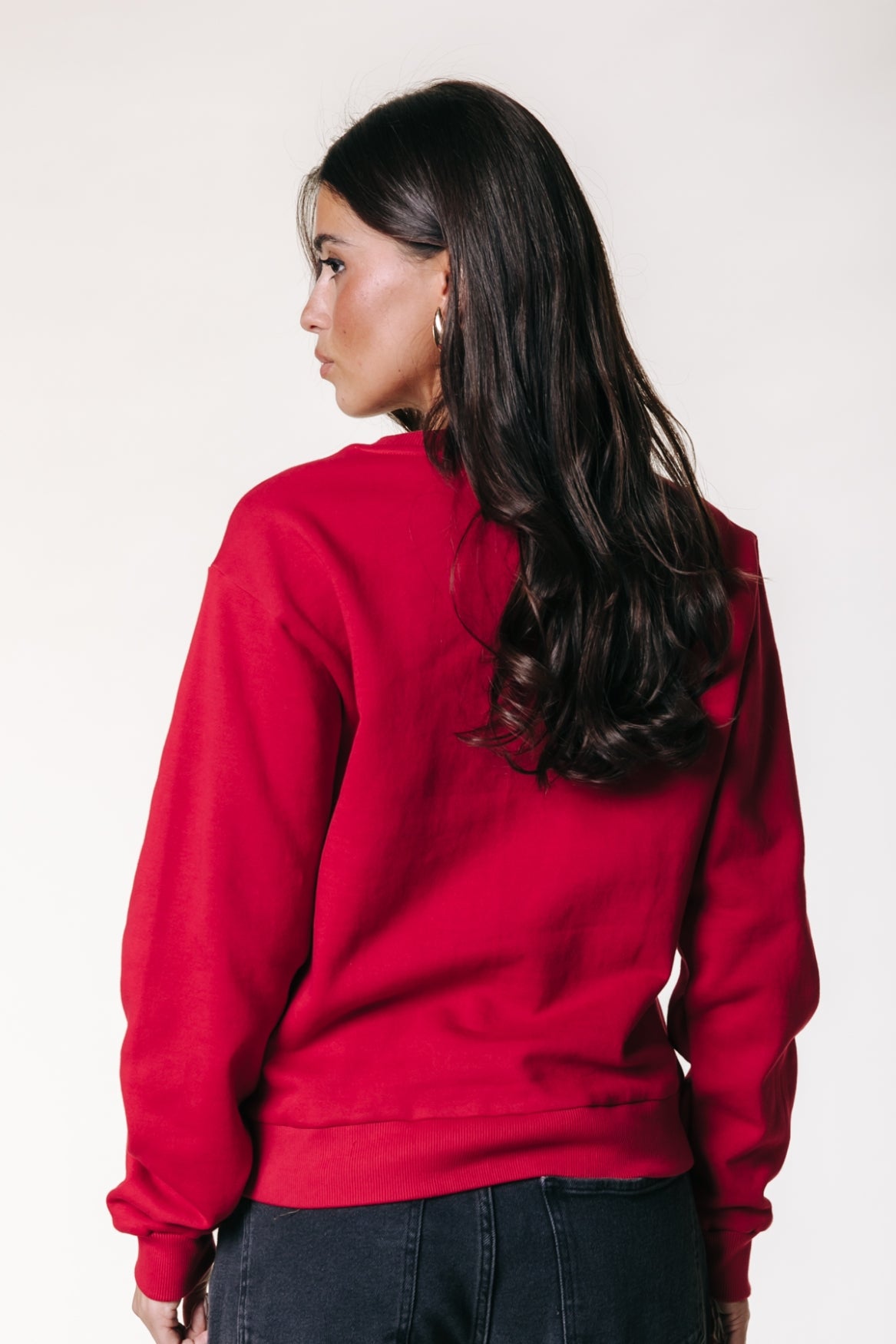 Puff Logo Relaxed Sweatshirt | Red