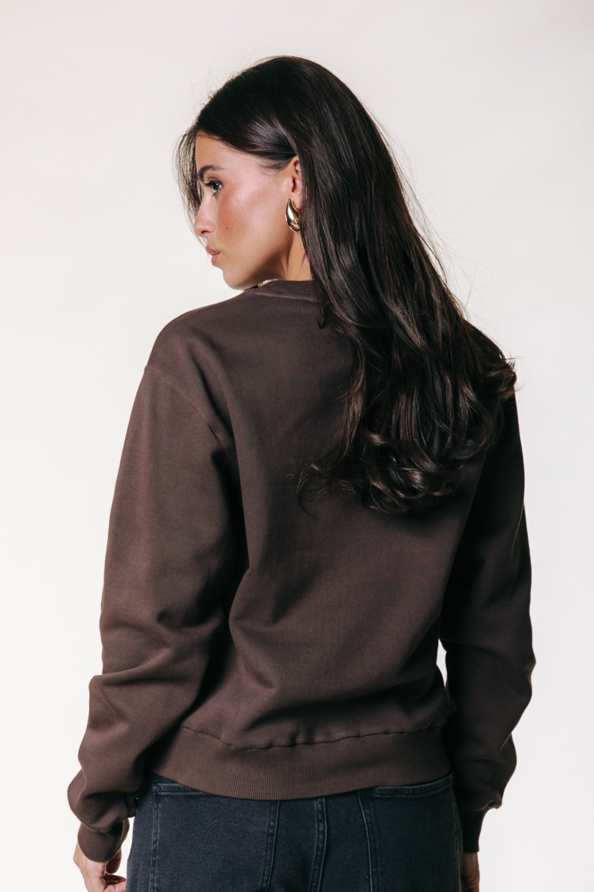 Puff Logo Relaxed Sweatshirt | Chocolate Brown