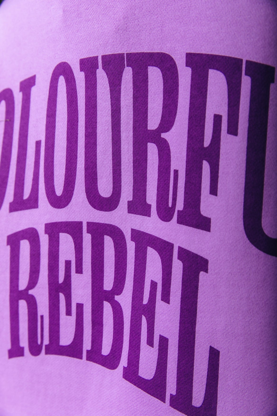 Colorful Rebel Dropped Shoulder Sweatshirt | Soft Purple